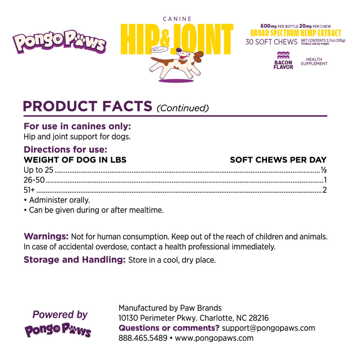 Dog Hip + Joint Chews
