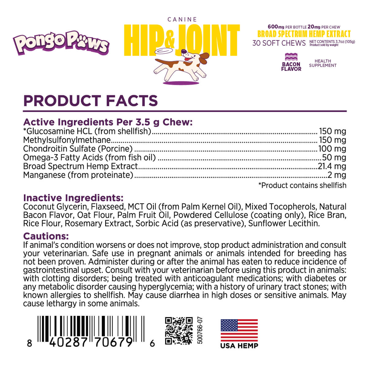 Dog Hip + Joint Chews